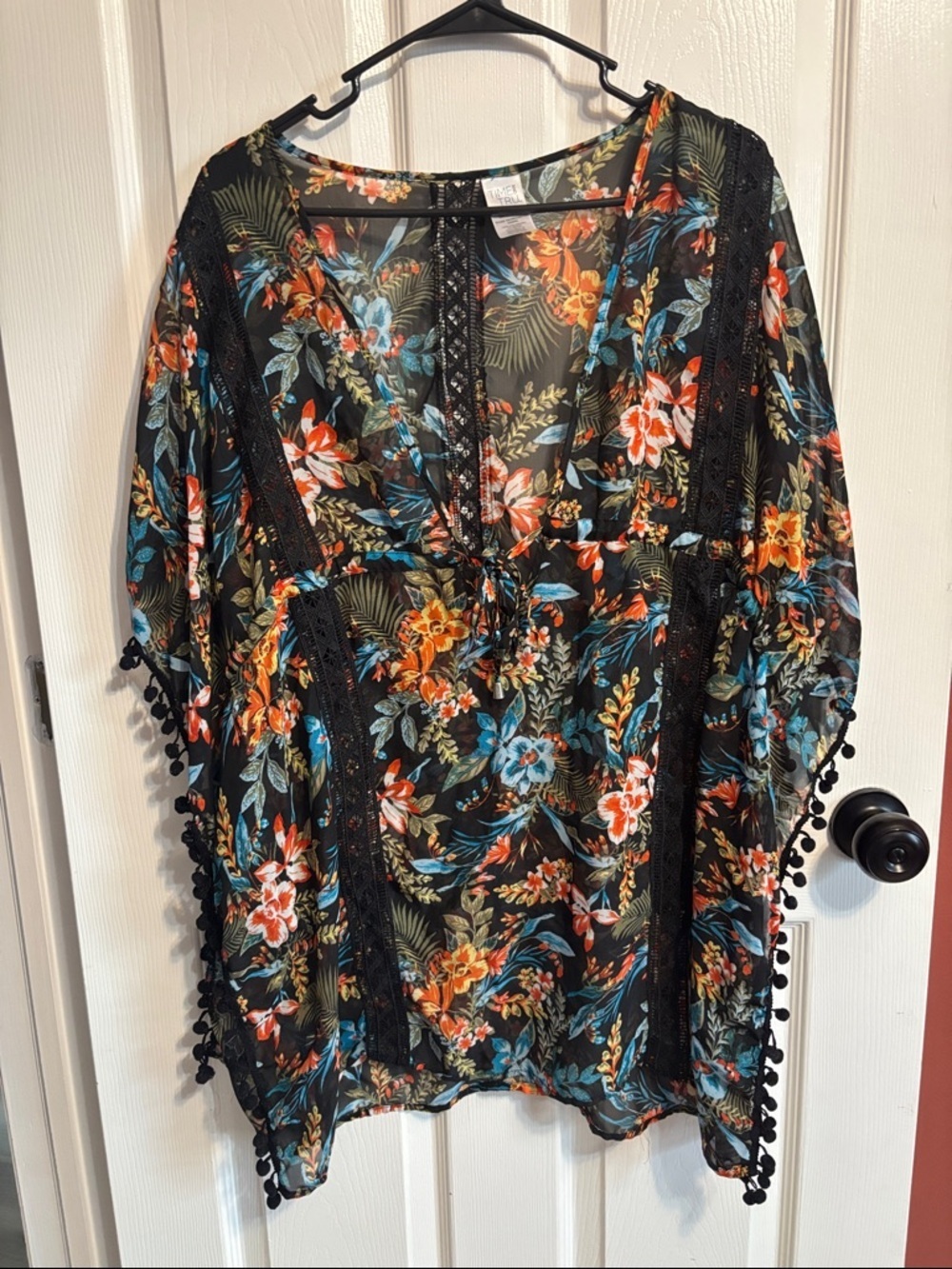 Tropical Floral Bathing Suit Cover-Up